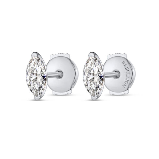 Marquise Cut Diamond Stud Earrings