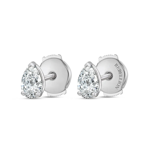 Pear Cut Diamond Stud Earrings