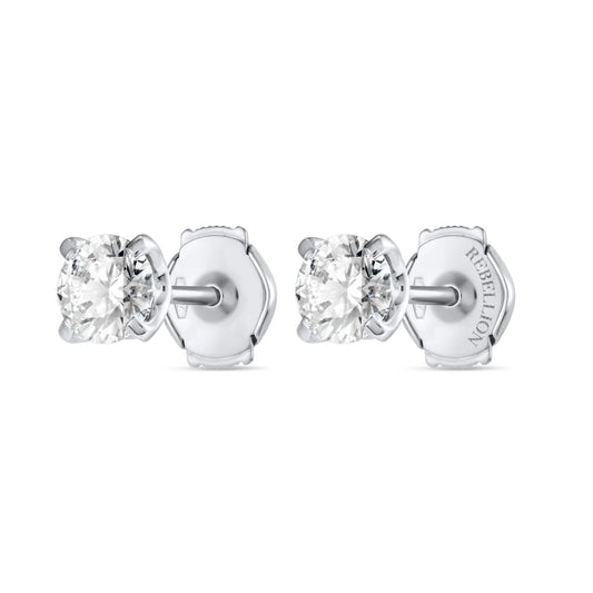 Round Brilliant Diamond Stud Earrings