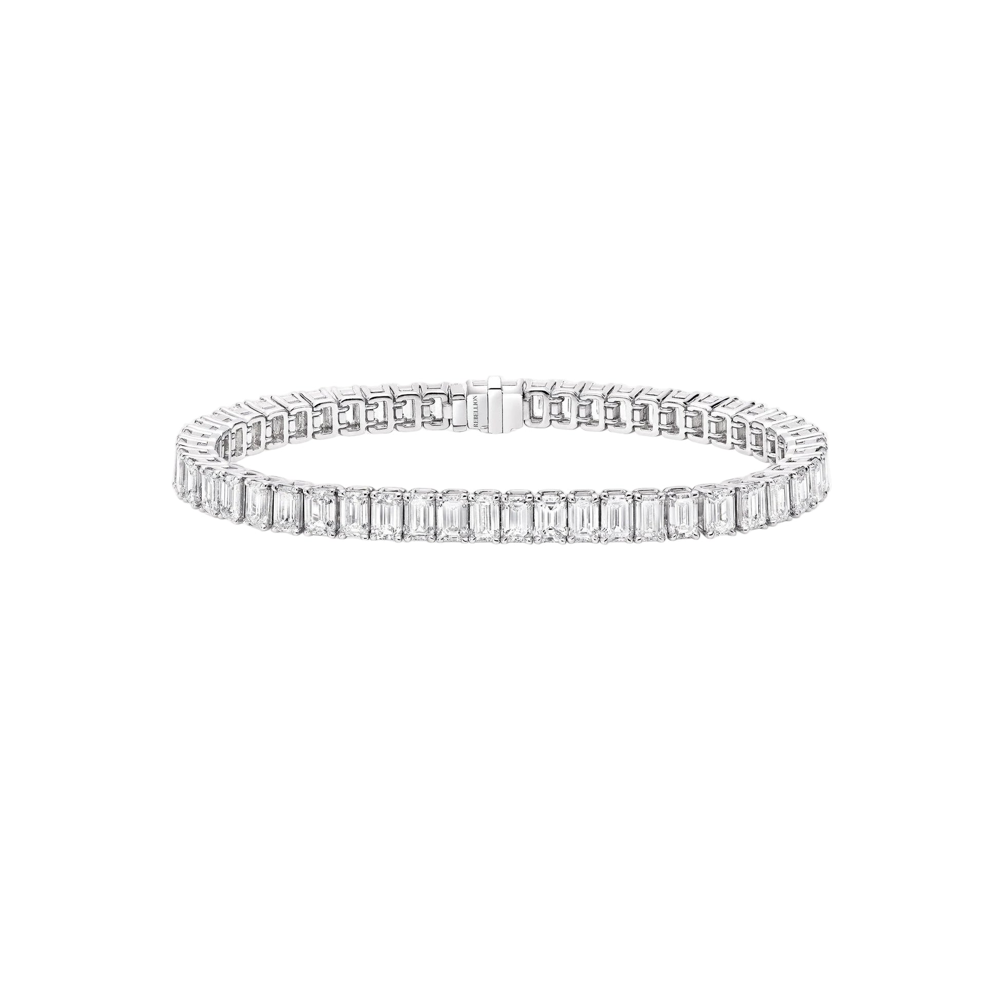 Diamond bracelet on a white background