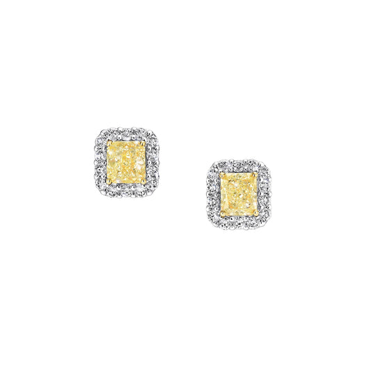 Radiant Diamond Stud Earrings-1