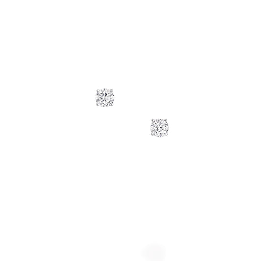 Round Diamond Stud Earrings Classic