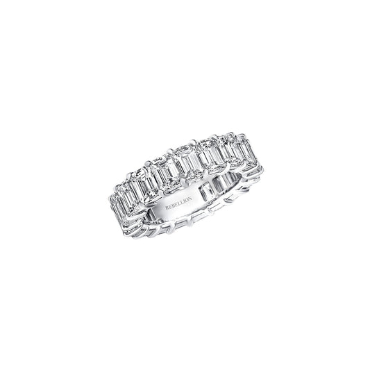 Emerald Cut Diamond Wedding Band - Rebellion Jewellery