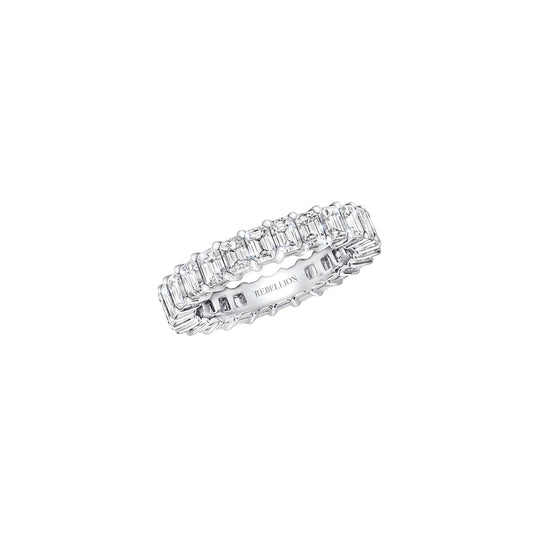 Emerald Diamond Eternity Band - Rebellion Jewellery