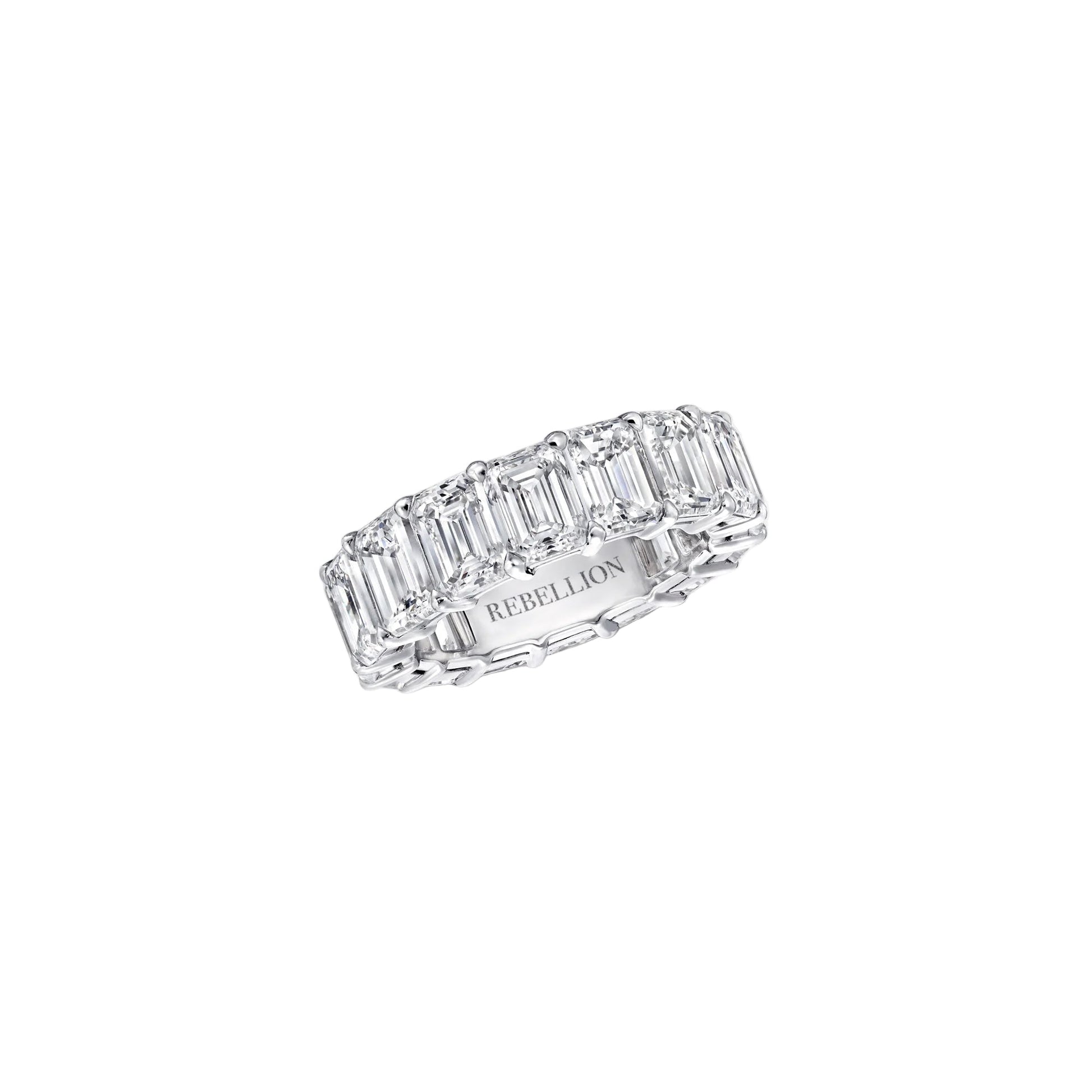 Emerald Diamond Wedding Band - Rebellion Jewellery