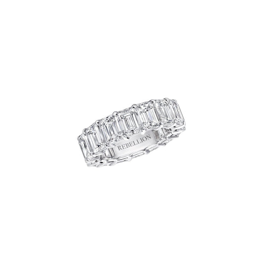 Emerald Diamond Wedding Band - Rebellion Jewellery