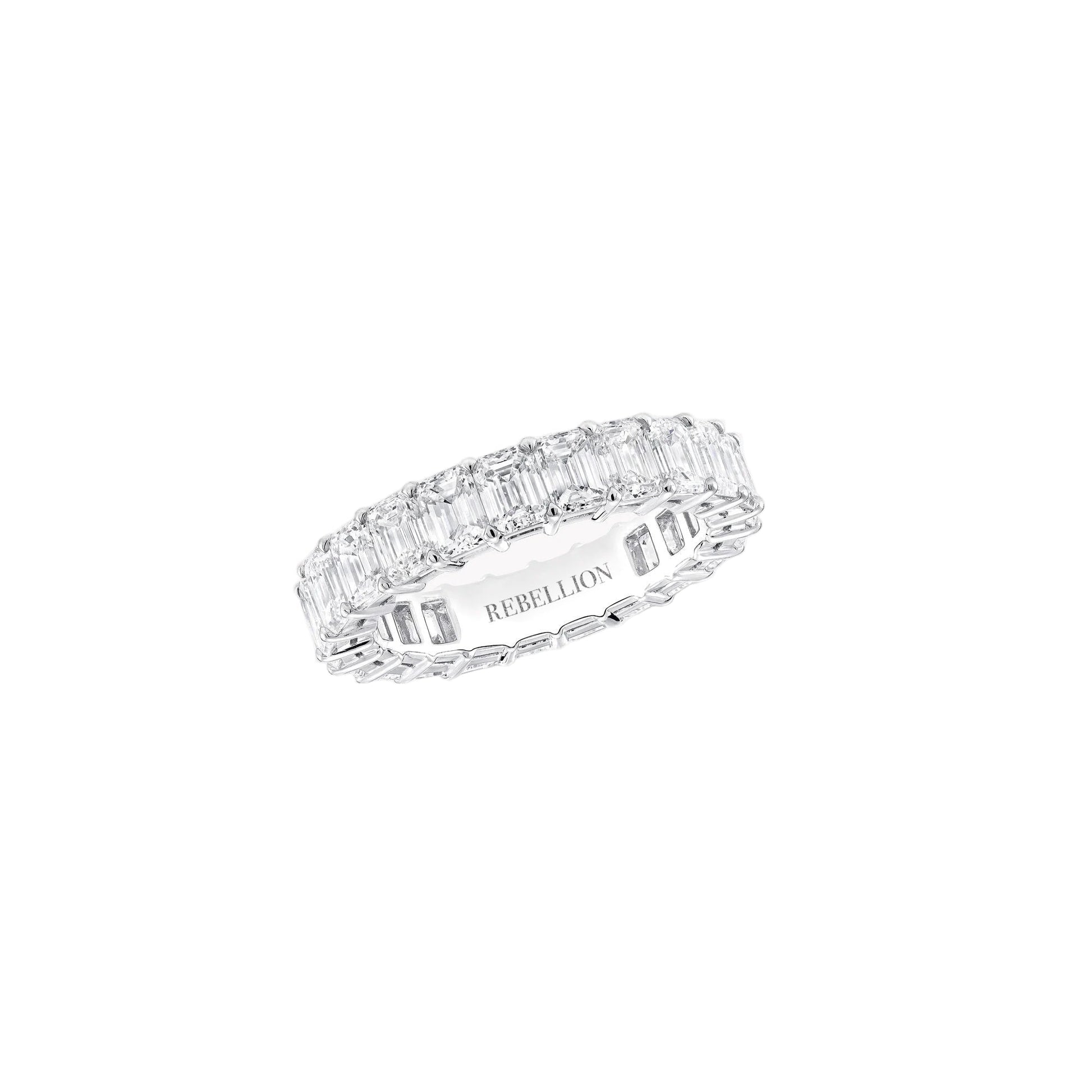 Emerald Diamond Wedding Band - Rebellion Jewellery