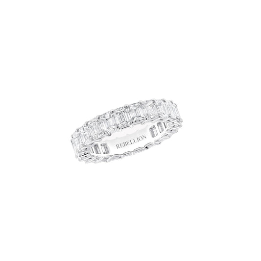 Emerald Diamond Wedding Band - Rebellion Jewellery
