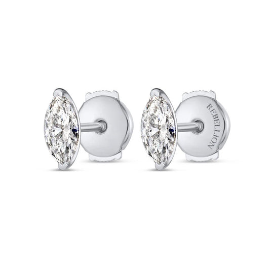Marquise Cut Diamond Stud Earrings - Rebellion Jewellery
