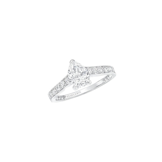 Pear Diamond Engagement Band - Rebellion Jewellery