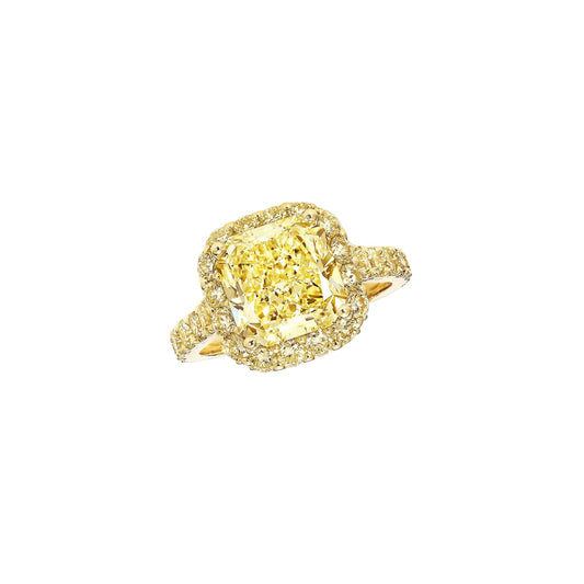 Radiant Yellow Diamond Ring - Rebellion Jewellery