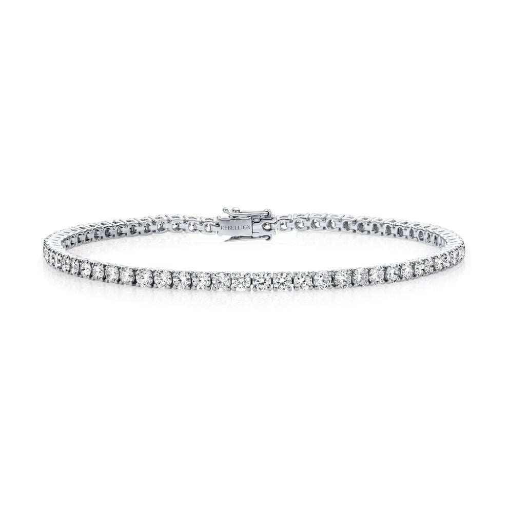 Round Diamond Bracelet Thin - Rebellion Jewellery