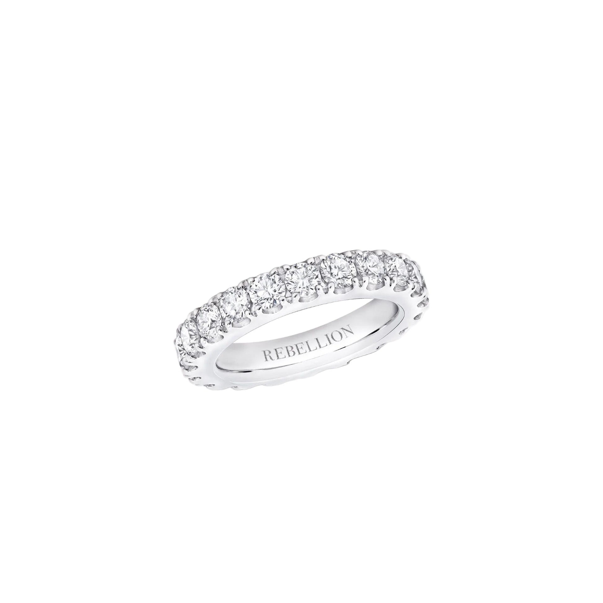 Round Diamond Wedding Band - Rebellion Jewellery